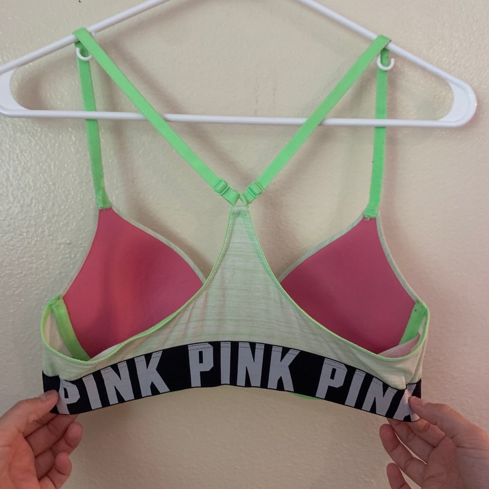 PINK front clasp bra